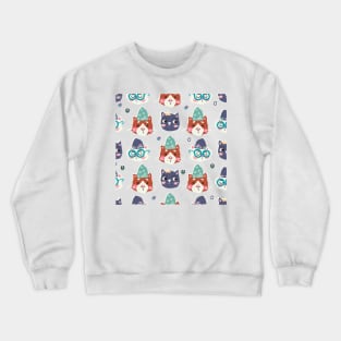 Cute cat pattern Crewneck Sweatshirt